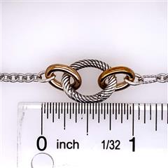 James Avery Sterling Silver Bronze Oval Link Necklace